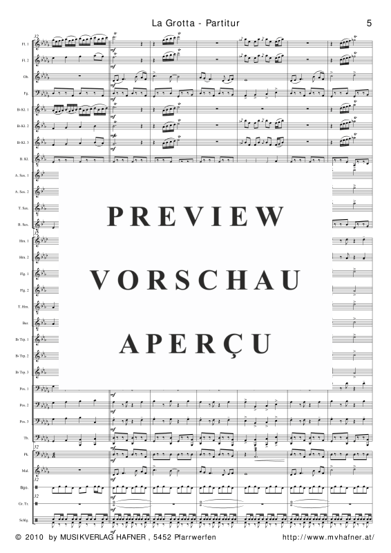 Product gallery: Page 10 of 11 La Grotta, , (large wind orchestra)