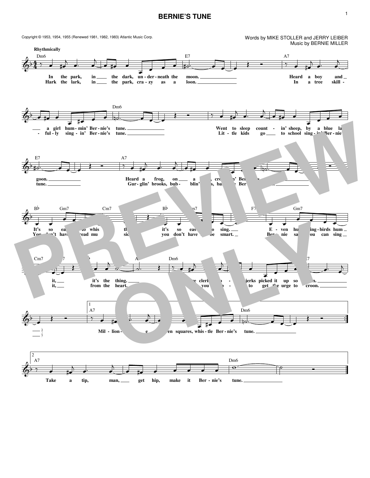 Product gallery: Page 1 of 1 Bernie's Tune, Bernie Miller