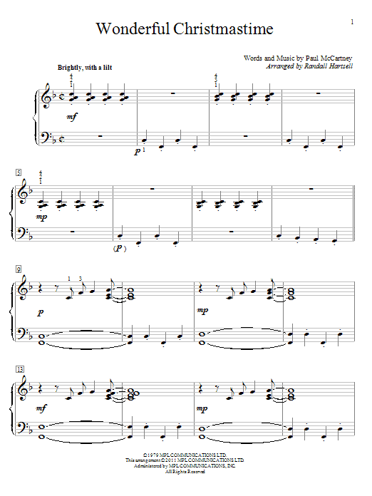 Produktgalerie: Seite 1 von 1 Wonderful Christmastime, Paul McCartney, Klavier