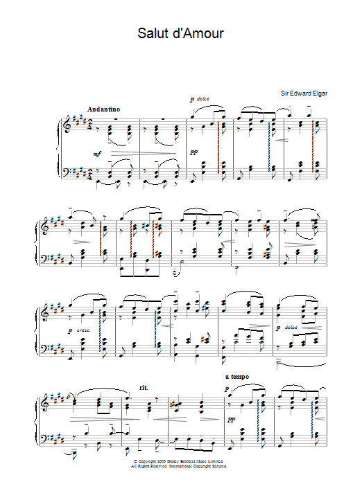 Product gallery: Page 1 of 1 Salut D'Amour, Edward Elgar