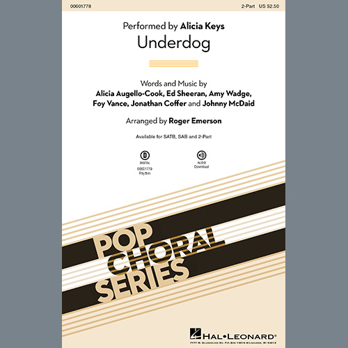cover: Underdog (arr. Roger Emerson), Alicia Keys, Chor