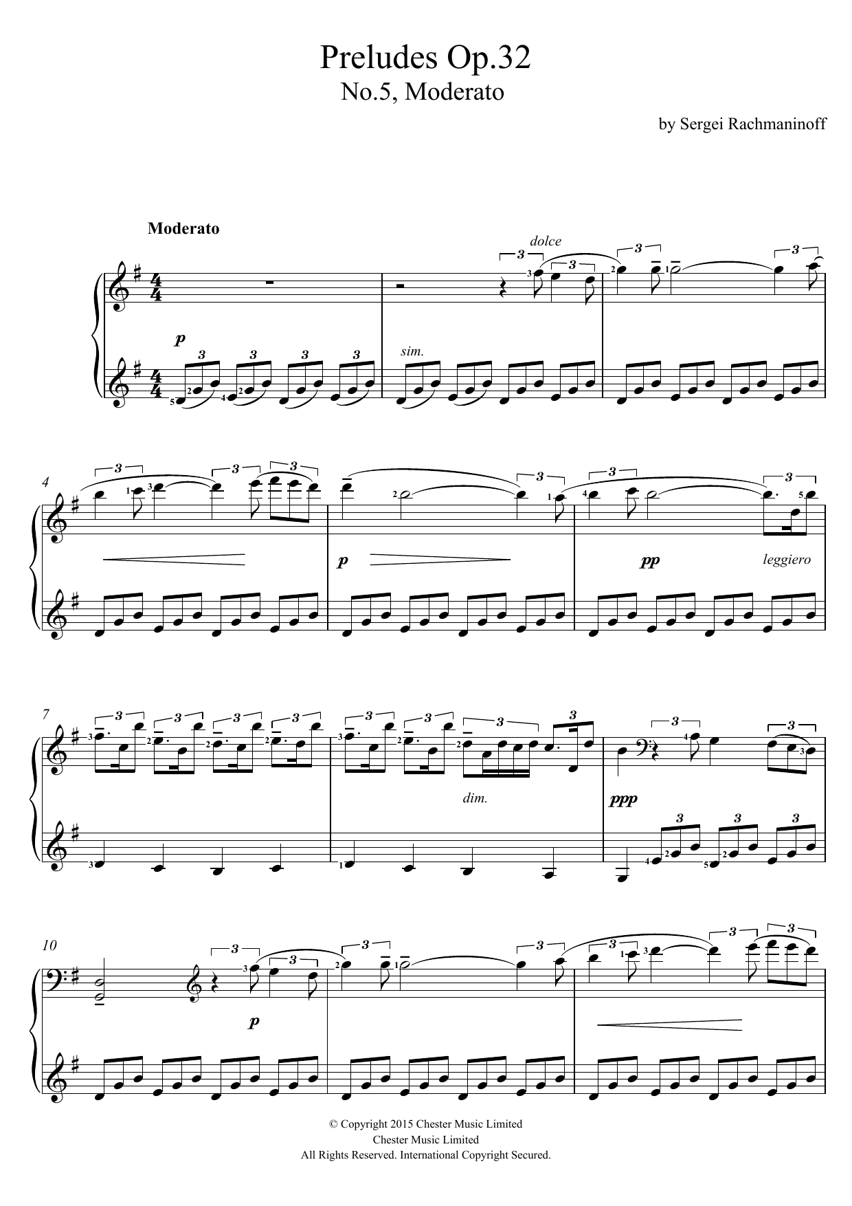 Product picture to: Preludes Op.32, No.5 Moderato