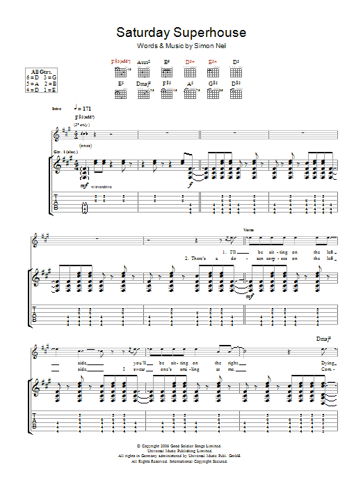 Produktgalerie: Seite 1 von 1 Saturday Superhouse, Biffy Clyro, Gitarre