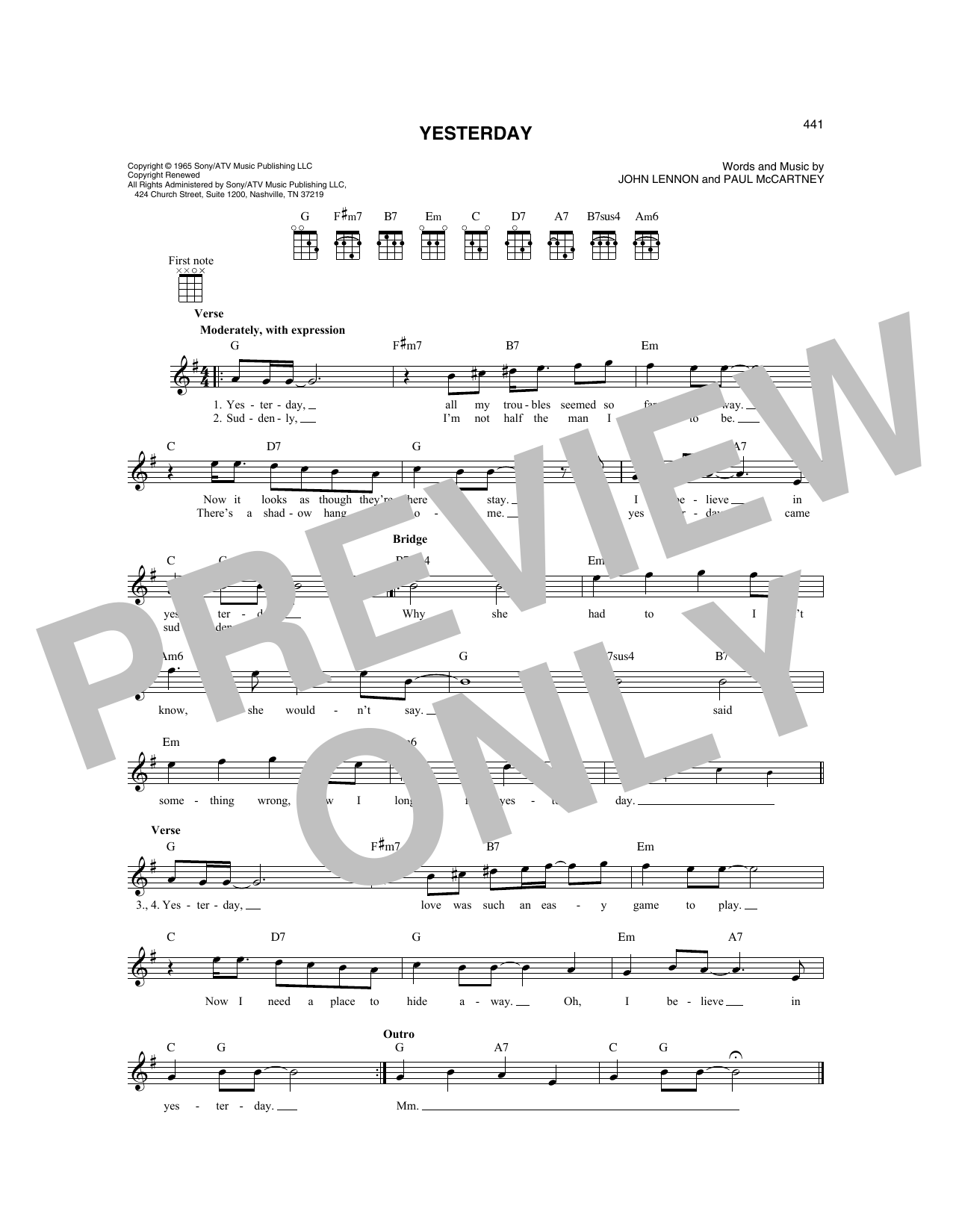 Produktbild zu:  Yesterday - The Beatles