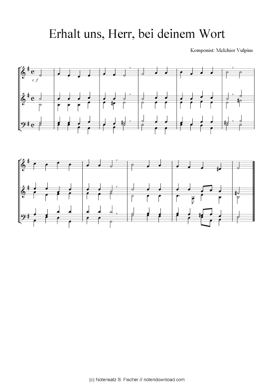 Product picture to: Erhalt uns, Herr, bei deinem Wort Melchior Vulpius