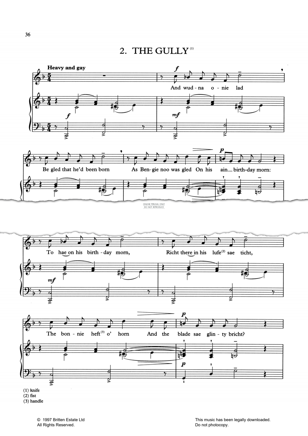 gallery: The Gully (from 'Who are these children?'), Benjamin Britten, Gesang, Klavier