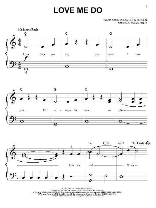 Produktgalerie: Seite 1 von 1 Love Me Do, The Beatles, Klavier