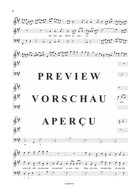 gallery: Ich will den Herrn loben allezeit, , (Sopran, Violine und Continuo)