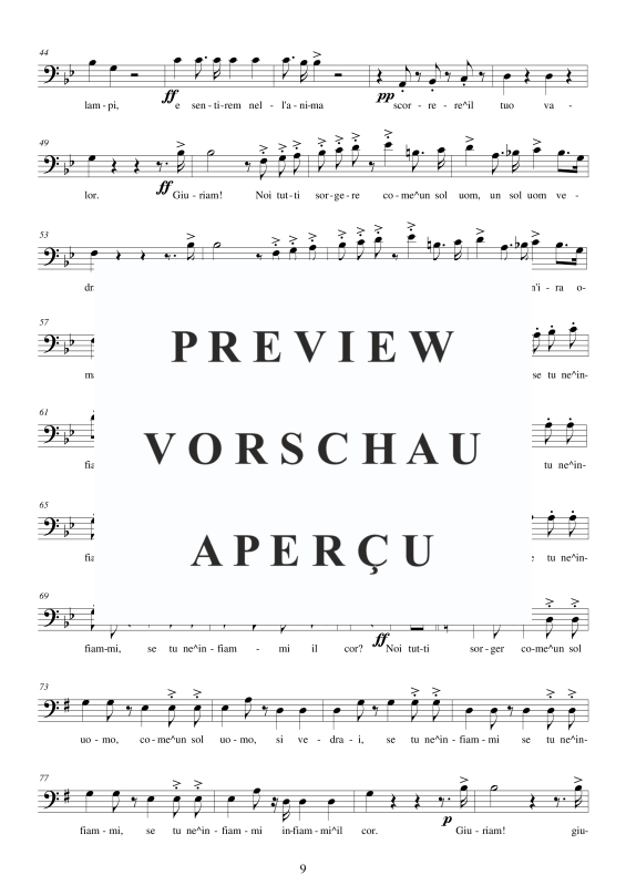 Produktgalerie: Seite 10 von 11 I Lombardi - (Act 2-I) E' dunque vero, , Männerchor TBB und Klavier