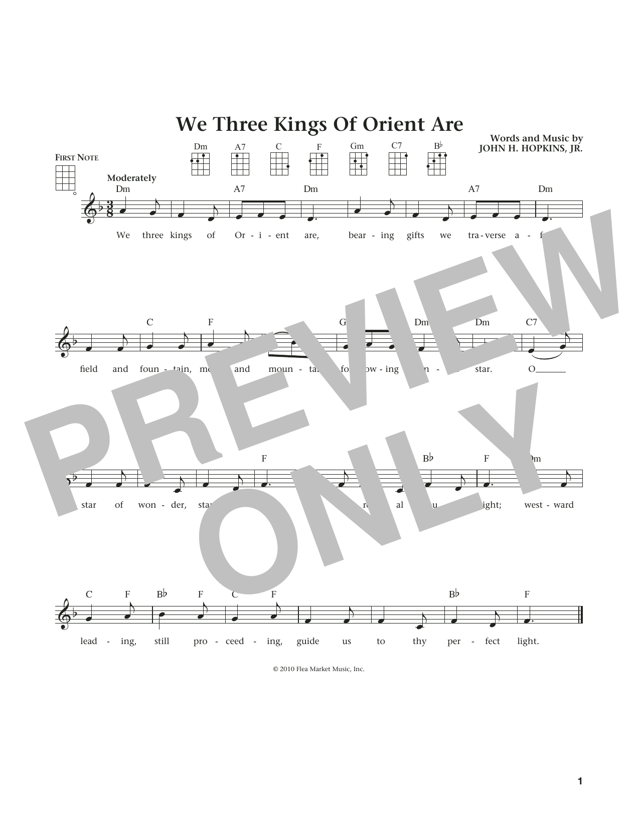 Product gallery: Page 1 of 1 We Three Kings Of Orient Are (from The Daily Ukulele) (arr. Liz and Jim Beloff), John H. Hopkins, Jr.