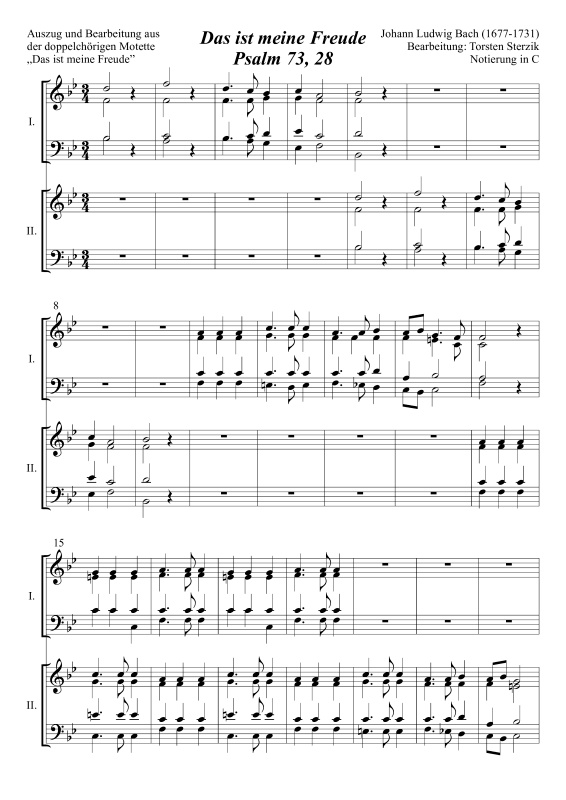 Product picture to: Das ist meine Freude, Psalm 73, 28Johann Ludwig Bach
