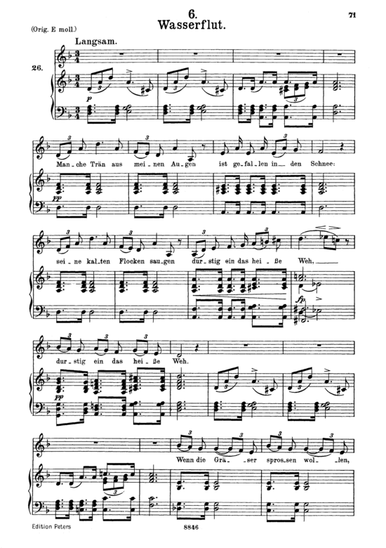 gallery: Wasserflut D.911-6 (Winterreise) , ,  (Gesang mittel + Klavier)