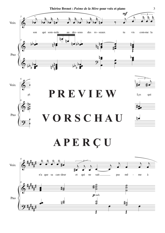 Product gallery: Page 4 of 11 Poeme de la Mere , , (voice + piano)