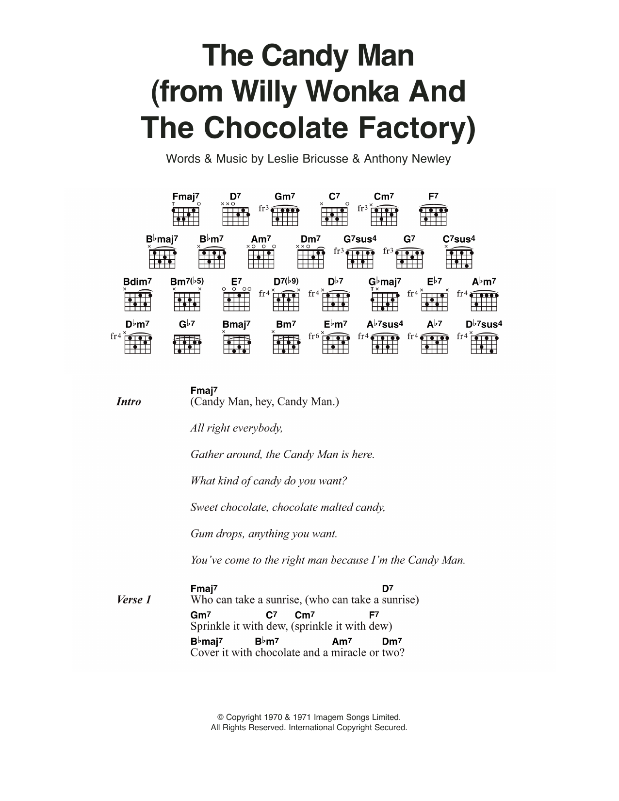 Produktbild zu: The Candy Man (from Willy Wonka And The Chocolate Factory)