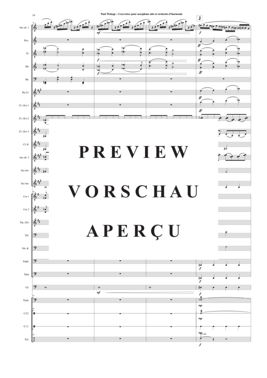 Product gallery: Page 19 of 21 Concertino for alto saxophone and concert band (Alt Saxophon + Concert Band, , 