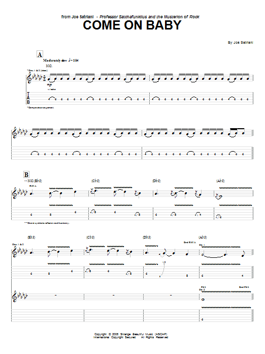 Produktgalerie: Seite 1 von 1 Come On Baby, Joe Satriani, Gitarre