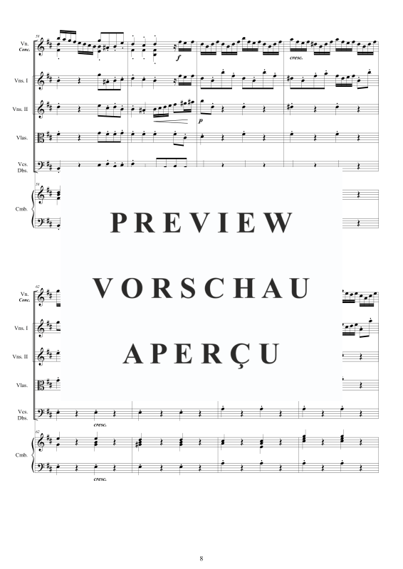 Produktgalerie: Seite 9 von 11 Concerto No.7 in D-Dur Op.9 for, , Violine concertante, Streicher Ensemble und Cembalo BC