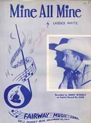 cover: Mine All Mine, Jimmy Wakely, Gesang, Klavier