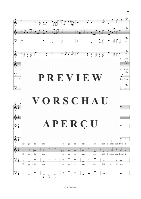 gallery: Nun danket alle Gott - Concerto a 6, , (mixed ensemble SSB, 2x violin, bassoon and BC)
