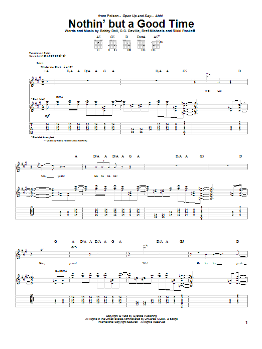 Produktgalerie: Seite 1 von 1 Nothin' But A Good Time, Poison, Gitarre