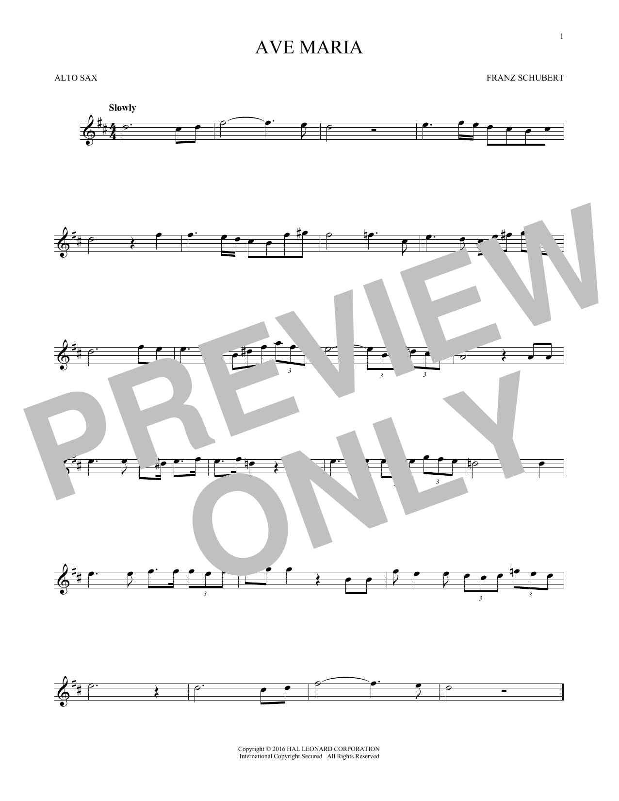 Product gallery: Page 1 of 1 Ave Maria, Op. 52, No. 6, Franz Schubert