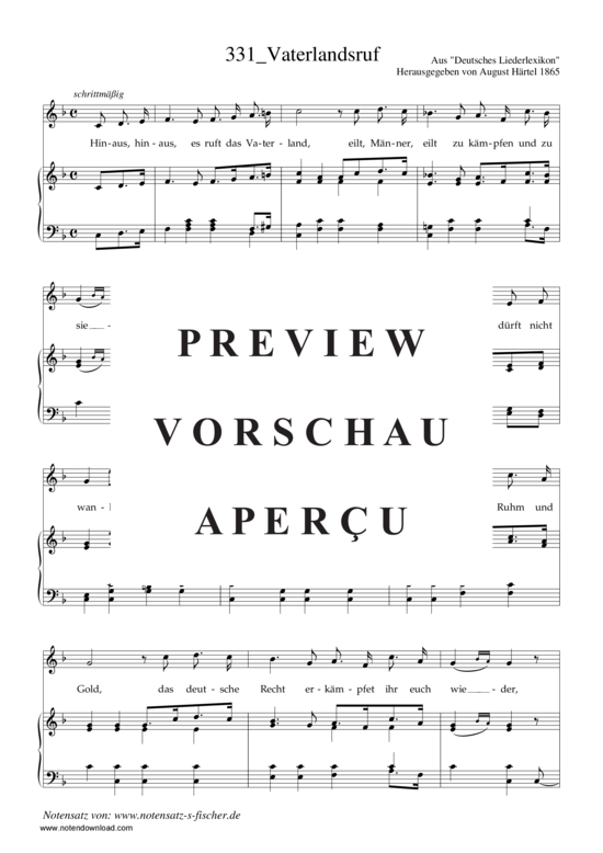 Product gallery: Page 2 of 3 Vaterlandsruf , , Piano and Voice