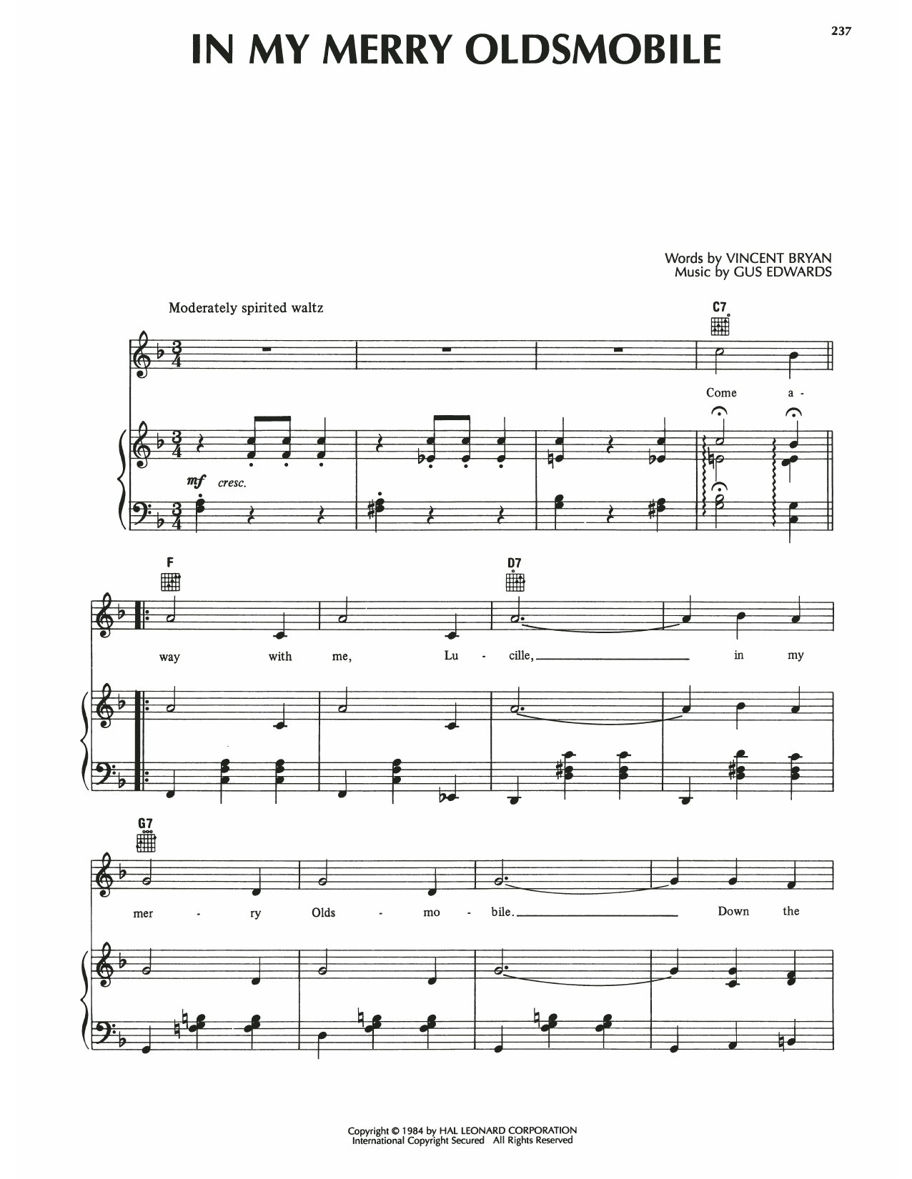 Produktbild zu: In My Merry Oldsmobile