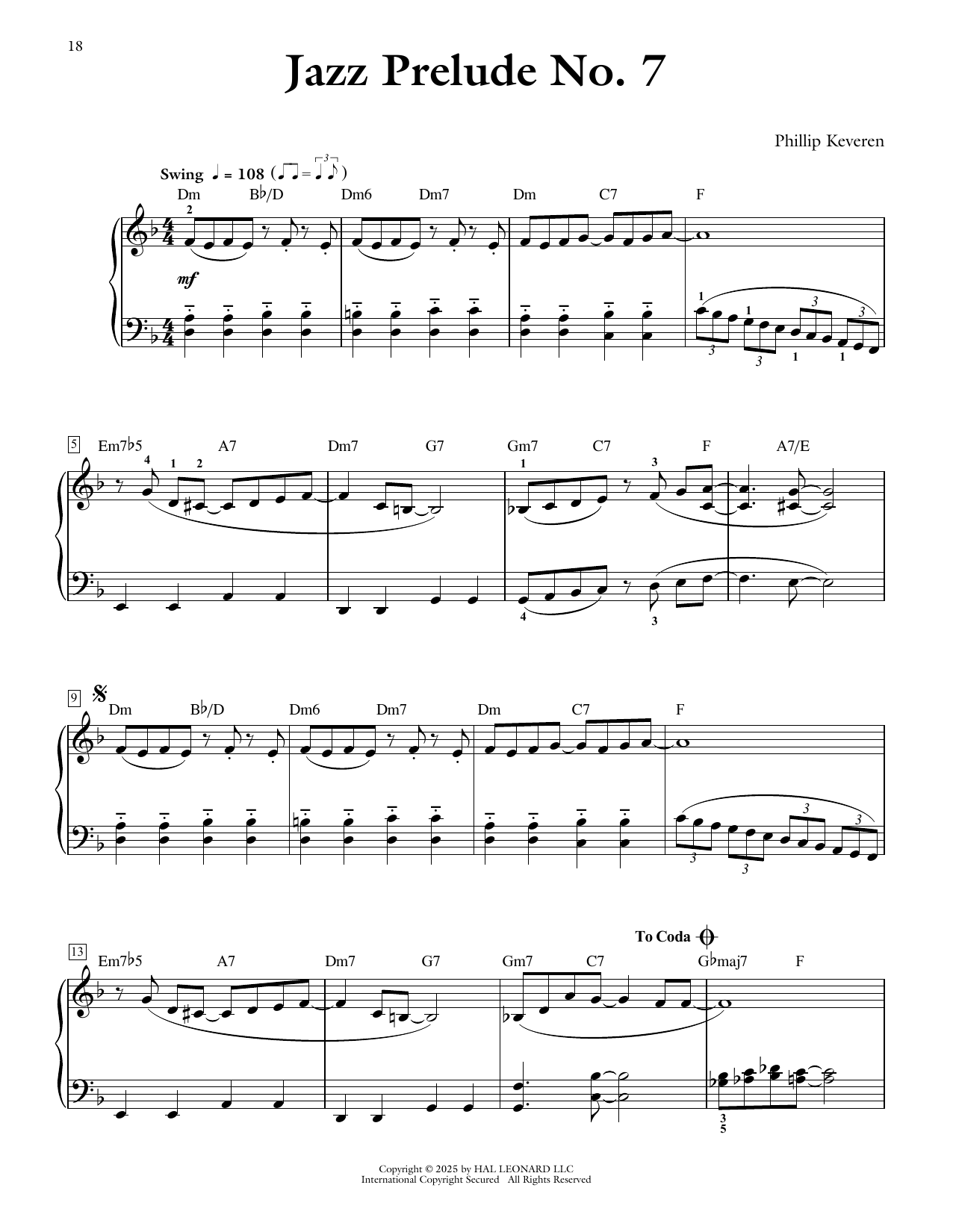 Produktgalerie: Seite 1 von 1 Jazz Prelude No. 7, Phillip Keveren, Klavier