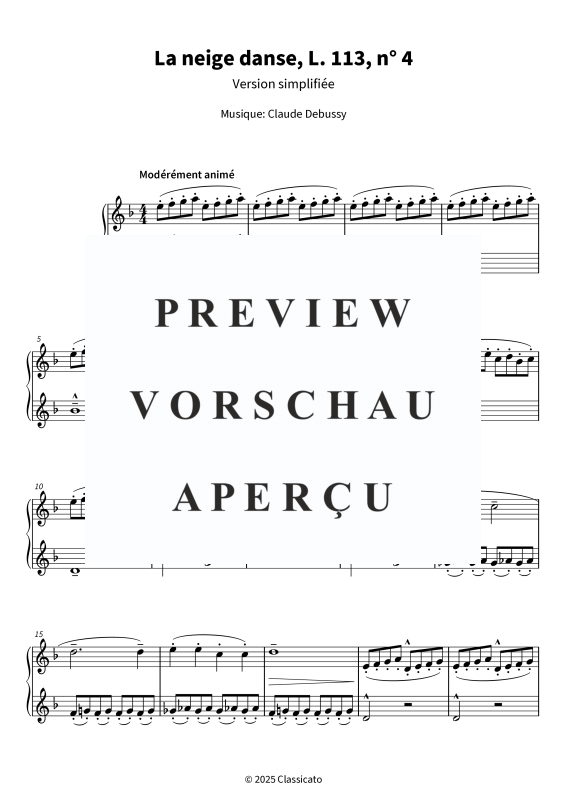 Product gallery: Page 5 of 6 La neige danse - Version simplifiée, , Piano Solo