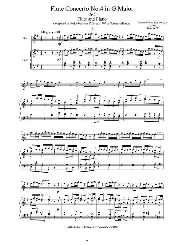 Product gallery: Page 1 of 11 Flute Concerto No.4 in G-Dur Op.5, , Flute and Piano/Harpsichord