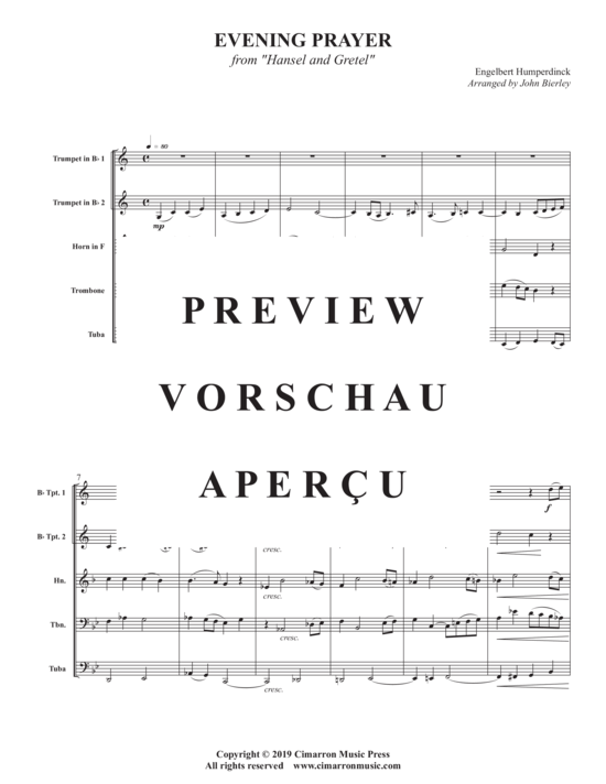 gallery: Abendsegen , , (Blechbläser Quintett)