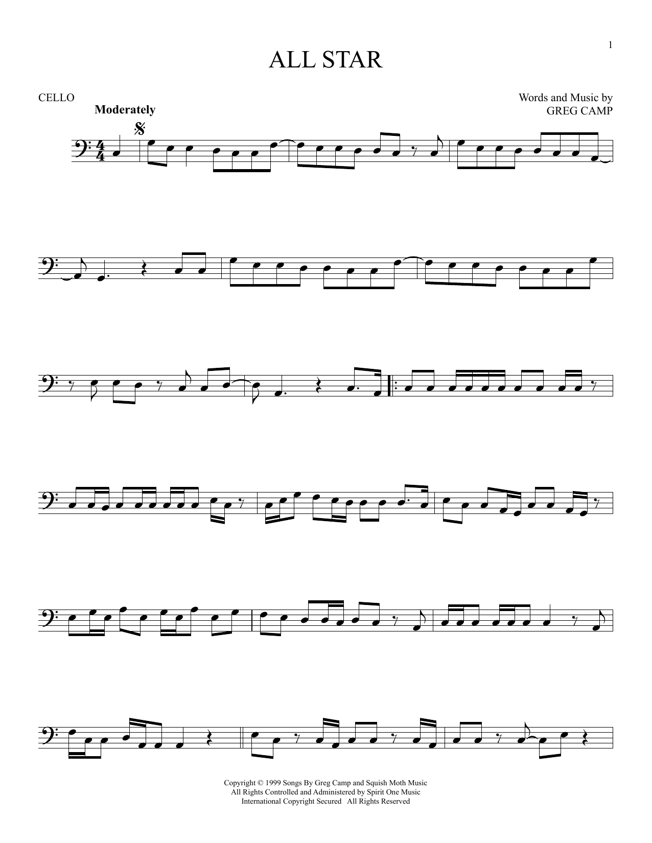 Produktgalerie: Seite 1 von 1 All Star, Smash Mouth, Violoncello