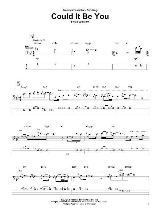 Produktgalerie: Seite 1 von 1 Could It Be You, Marcus Miller, E-Bass
