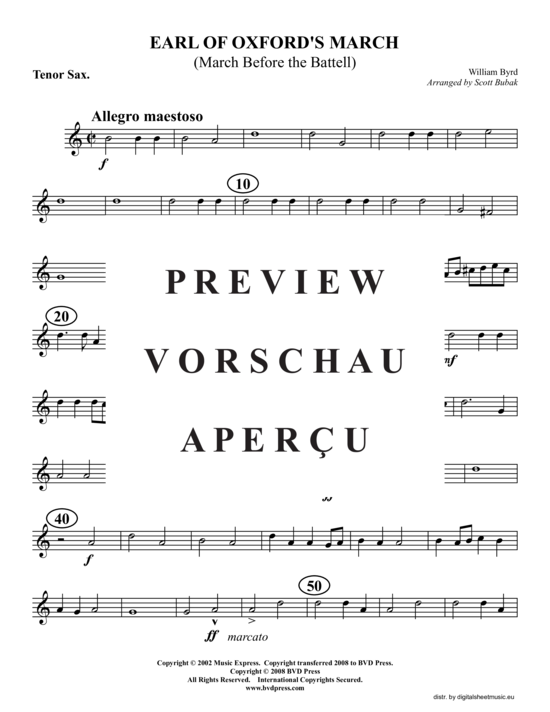 Product gallery: Page 12 of 15 Earl of Oxfords Marsch , , (SATB or AATB)