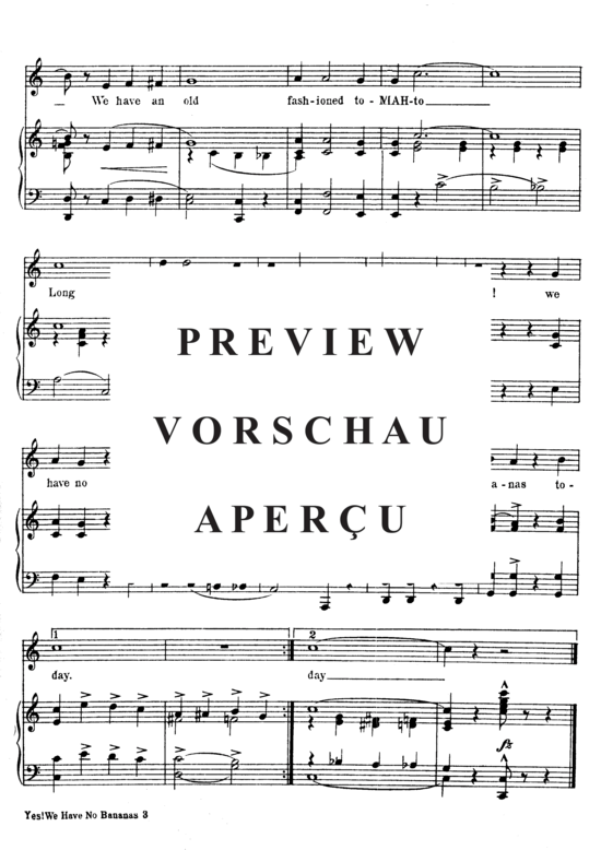 Produktgalerie: Seite 6 von 8 Yes we have no Bananas , Goodmann, Benny, Klavier und Gesang