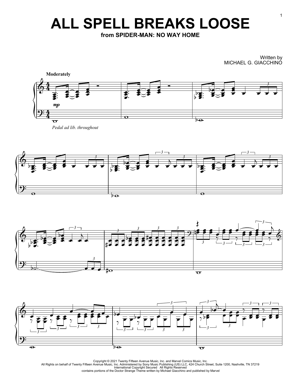 Produktbild zu: All Spell Breaks Loose (from Spider-Man: No Way Home)