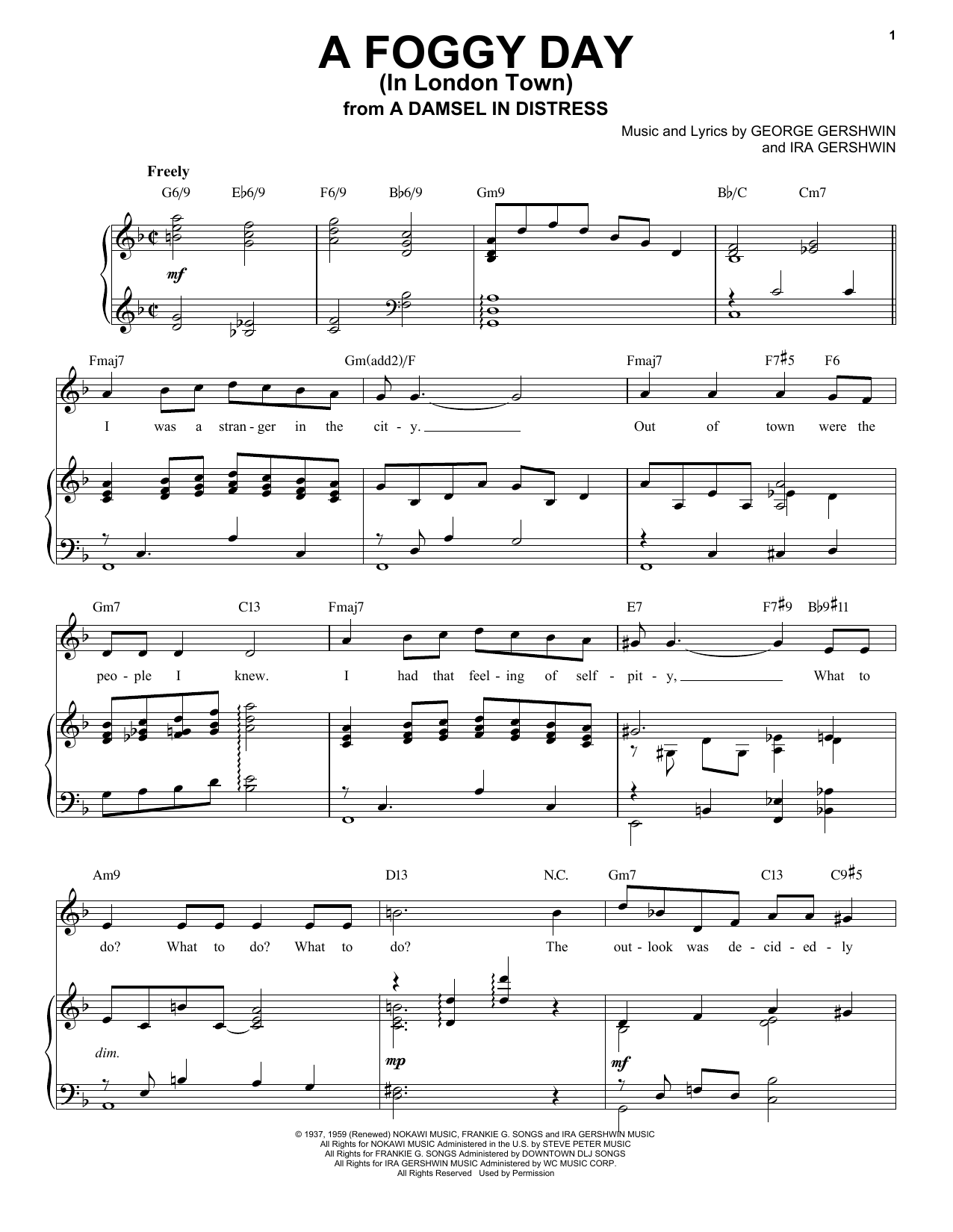 Product picture to: A Foggy Day (In London Town) [Jazz version] (arr. Brent Edstrom)