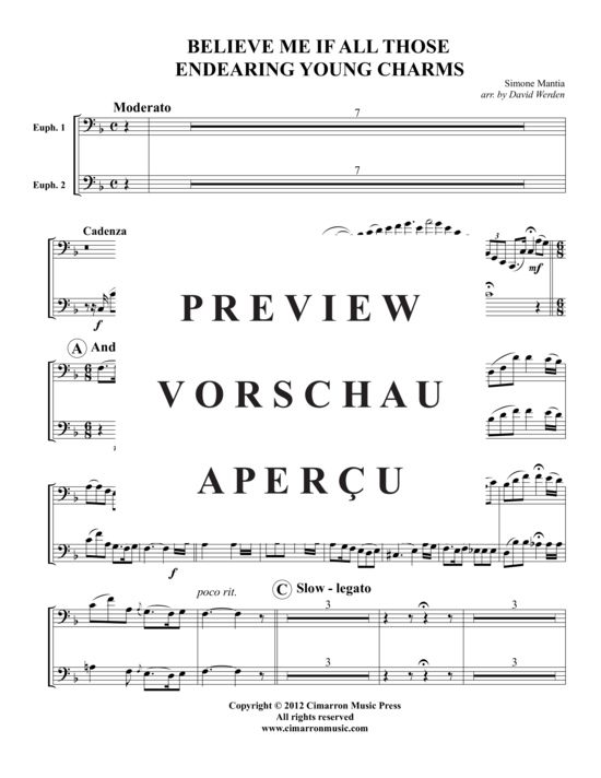 Product gallery: Page 15 of 21 Believe me if all those endearing young charms , , (2x baritone/pos. + piano)