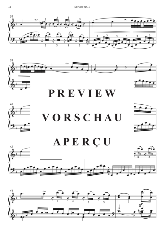 Produktgalerie: Seite 14 von 21 Sonate Nr. 1 - op. 2 No. 1, f-Moll , , Klavier Solo