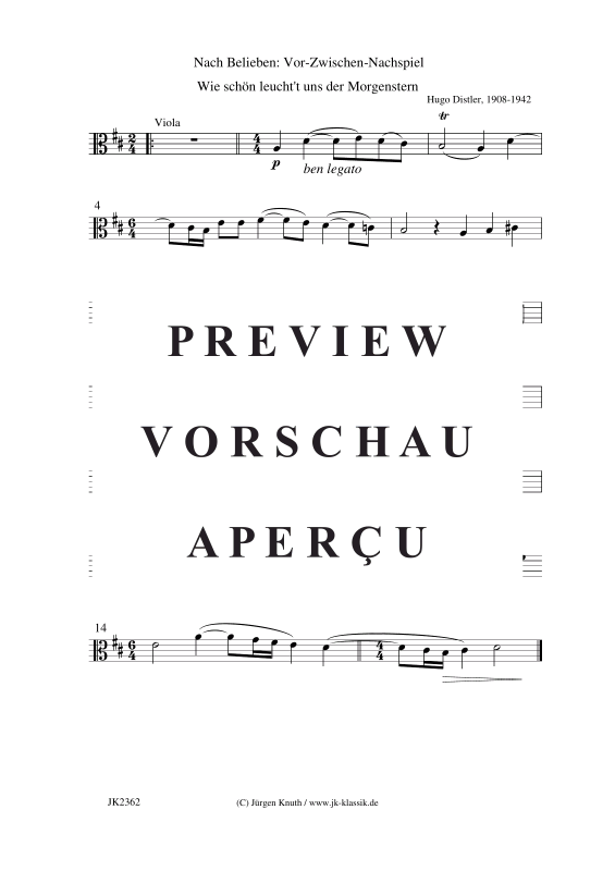 Produktgalerie: Seite 8 von 8 Wie schön leucht´t uns der Morgenstern, , Gemischter Chor + Instr. Vor-Zwischen-Nachspiel