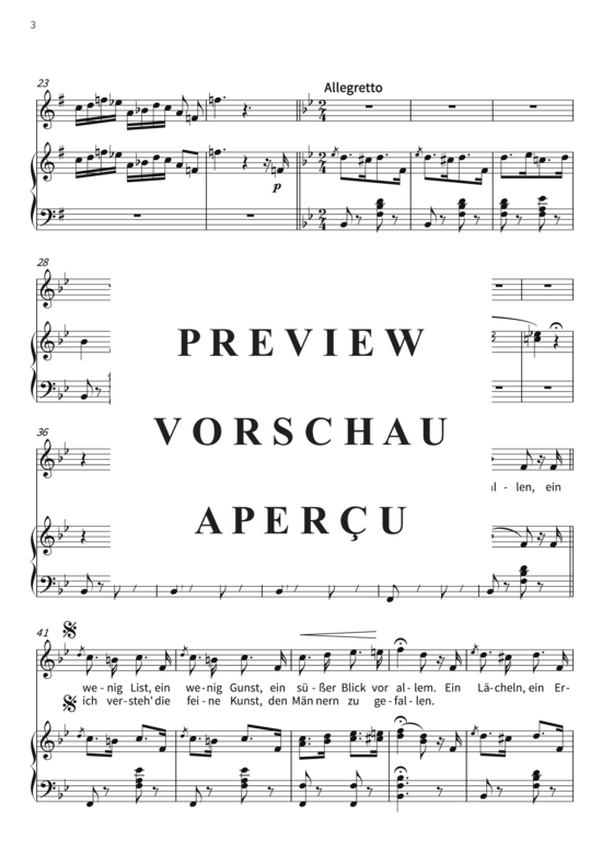Product gallery: Page 6 of 12 Auch ich versteh´ die feine Kunst - Cavatine der Norina aus Don Pasquale , , (voice + piano)