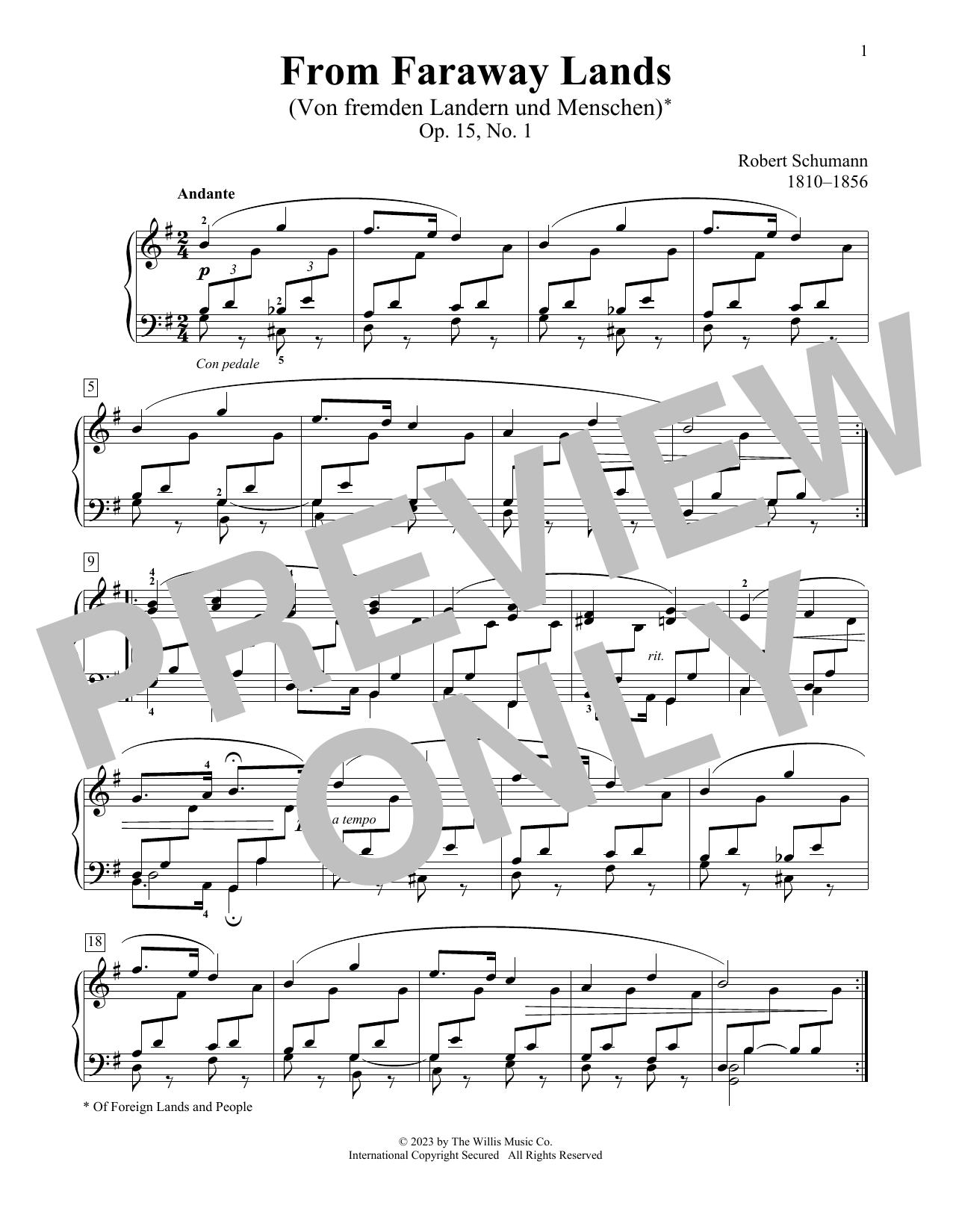 Product picture to: From Faraway Lands, Op.15, No. 1