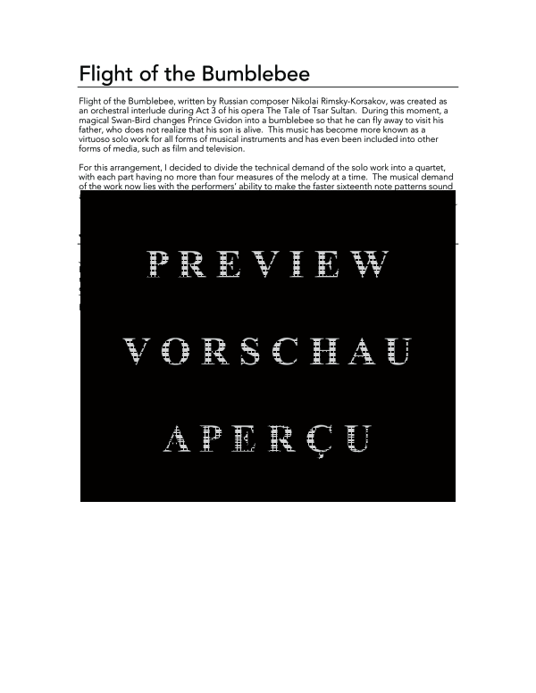 Produktgalerie: Seite 4 von 11 Flight of the Bumblebee, , (Euphonium Quartett)