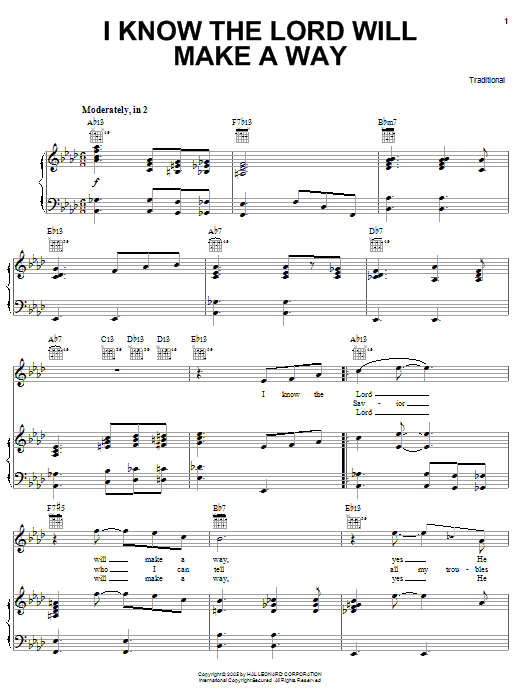 Produktbild zu: I Know The Lord Will Make A Way