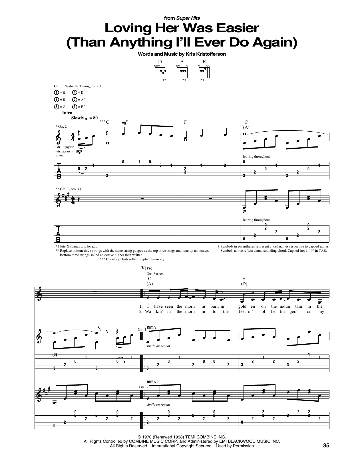 Product gallery: Page 1 of 1 Loving Her Was Easier (Than Anything I'll Ever Do Again), Kris Kristofferson