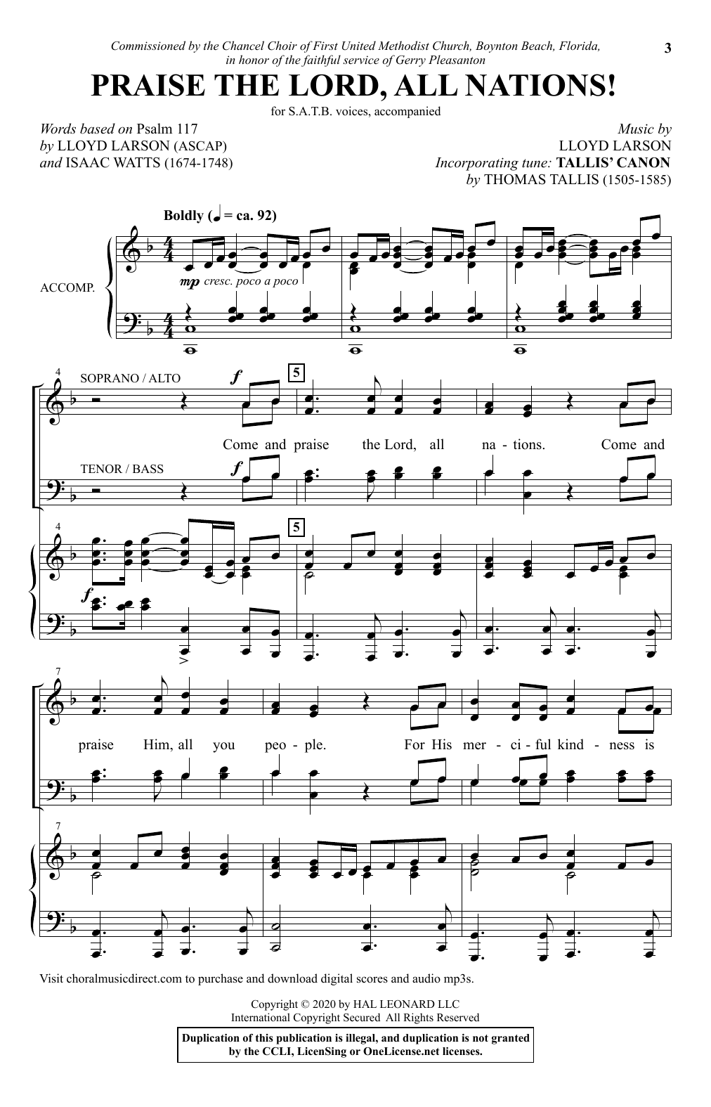 Produktbild zu: Praise The Lord, All Nations!