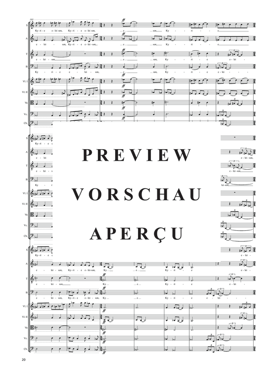 Product gallery: Page 23 of 27 Kyrie in memoriam Nathalie Hidalgo Sánchez (1982, Version II 2015) , ,  (3x mixed choir + 3x string quintet)