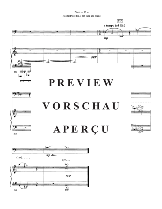 gallery: Recital Piece No 1 , , (Tuba + Klavier)