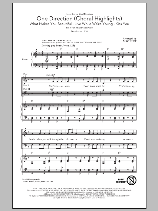Product picture to: One Direction (Choral Highlights)