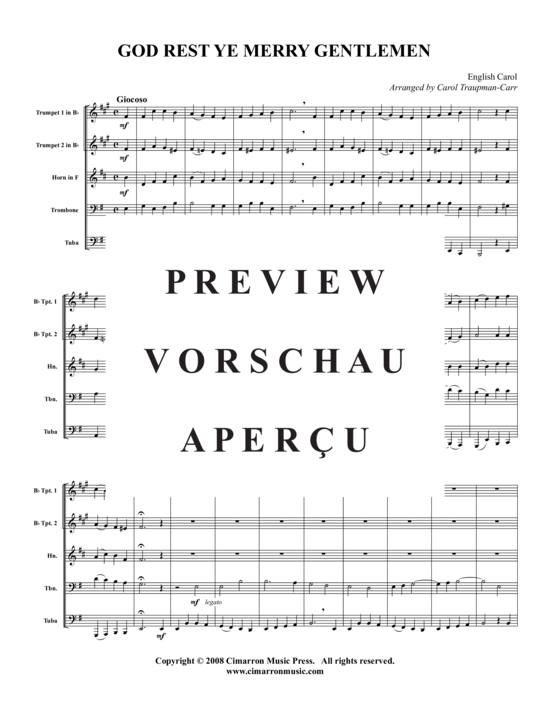 Produktgalerie: Seite 2 von 9 God Rest Ye Merry Gentlemen , , (Blechbläserquintett)